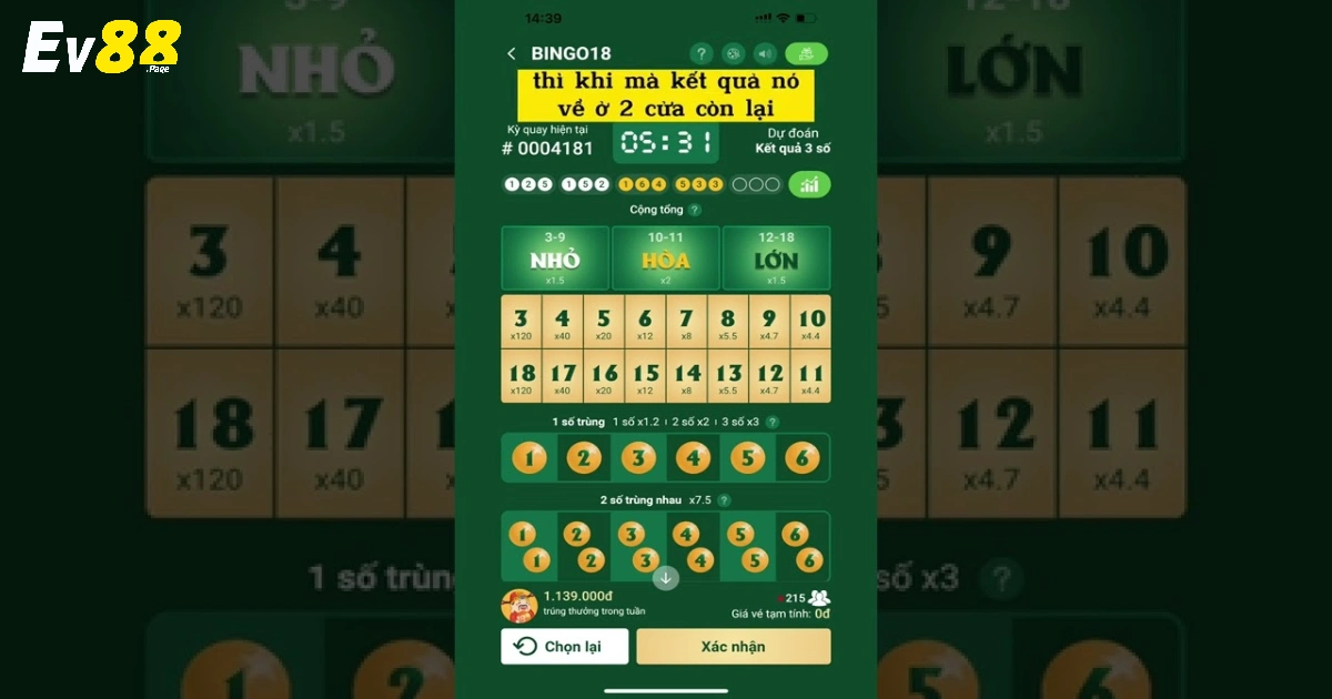 Quy luật & cách đặt cược khi tham gia Bingo18